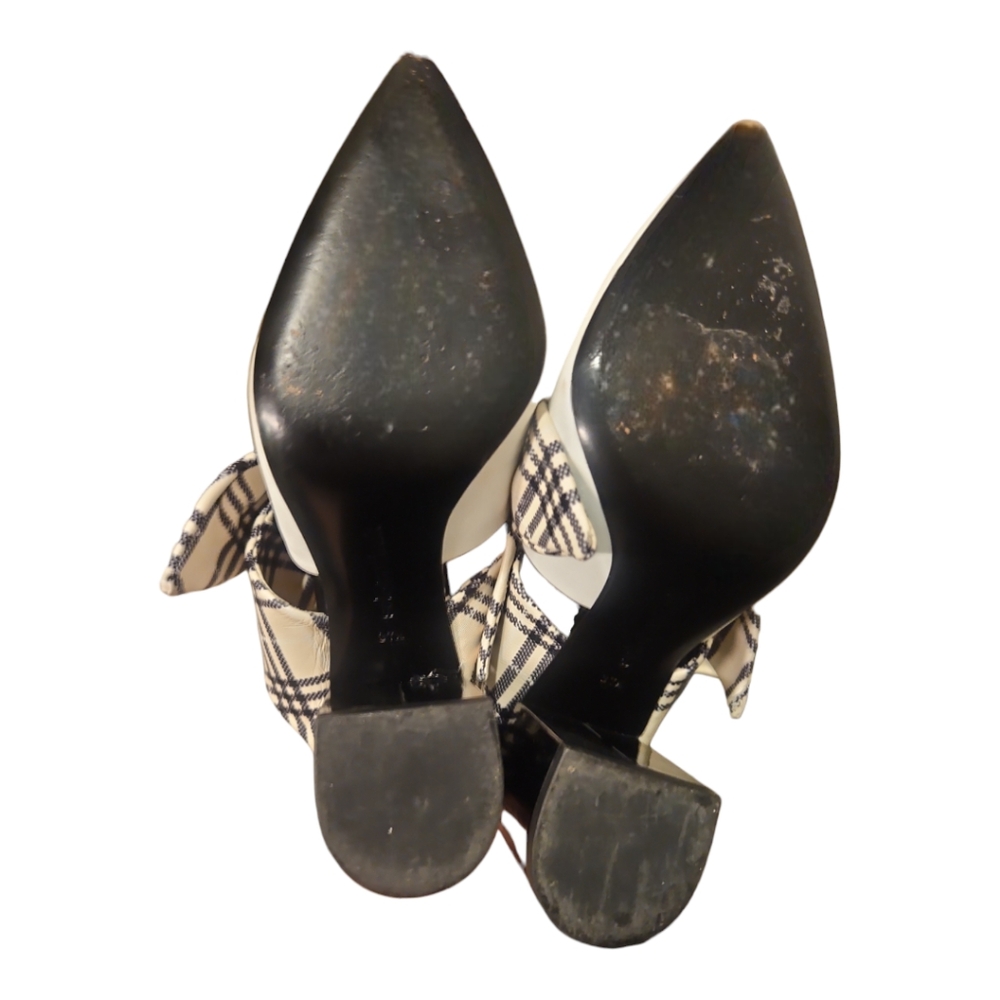 SELF-PORTRAIT | Lily Motor Bow Mules in White Leather ~ Size EU 37.5 / U… - Picture 7 of 8